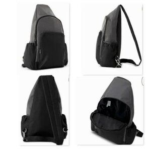 Thirty-One Gifts Adjustable Sling Backpack *Black colorblock*